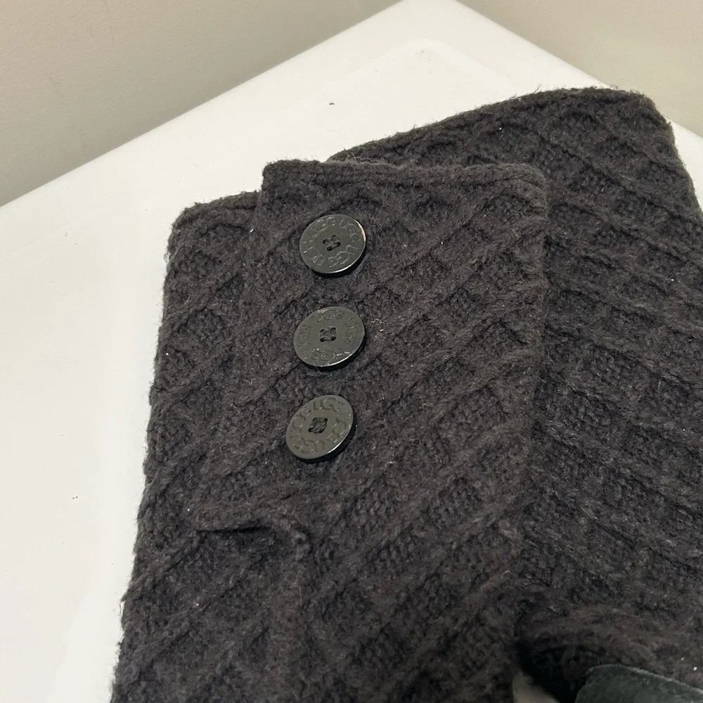 Ugg Lattice Cardy Knit Boots Black Size 7